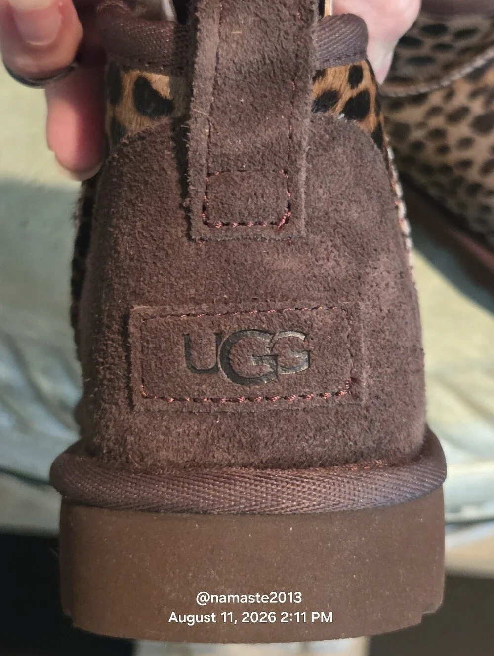 Ugg Classic Ultra Mini Caspian Boot Leopard Print Calf Hair Designer #805